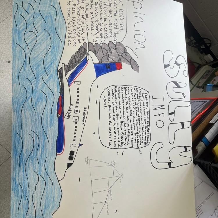 Trigonometry real world lesson at PVHS-student posters showing their work