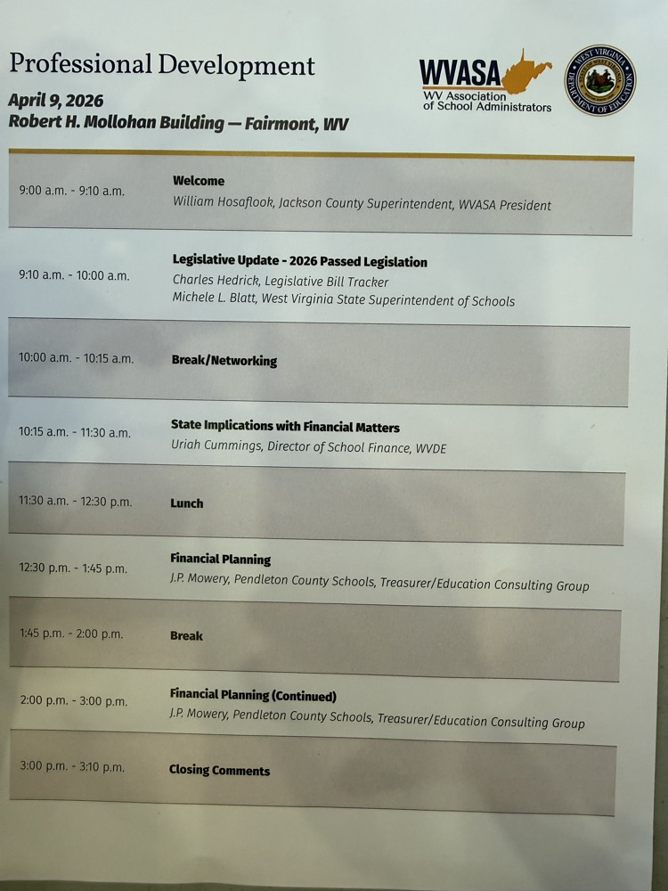 agenda of AASA professional development