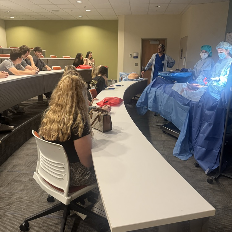 Students exploring healthcare careers at New River Community and Technical College