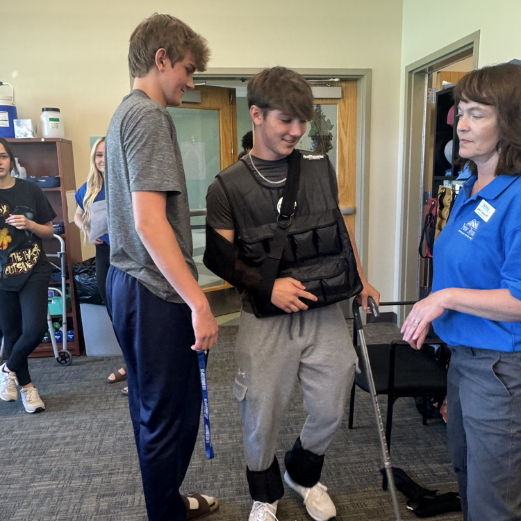 Students exploring healthcare careers at New River Community and Technical College