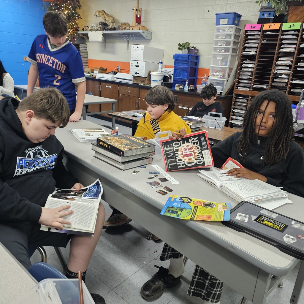 Students working