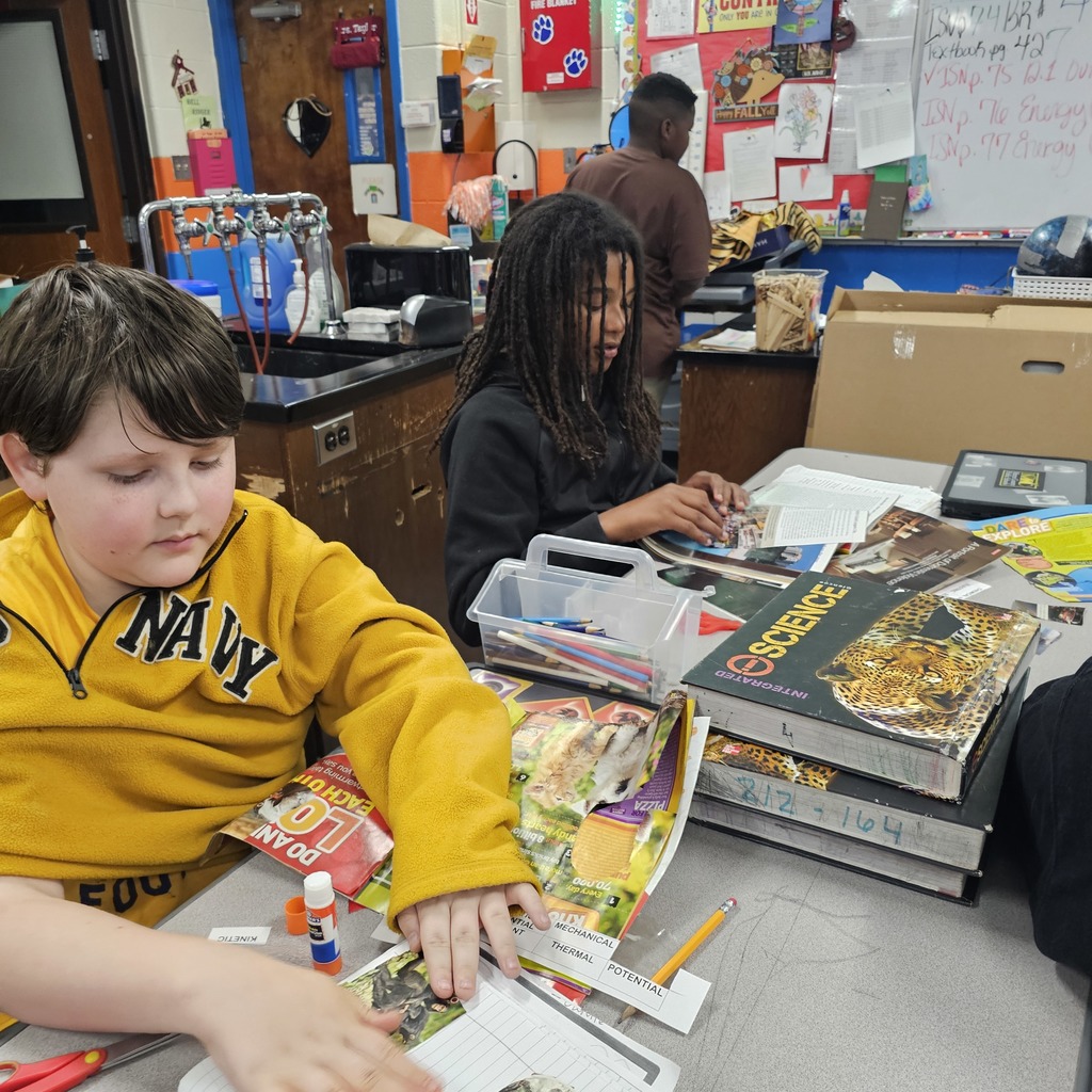 Students working