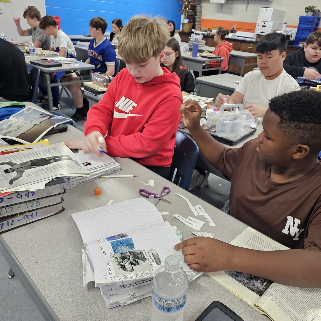 Students working