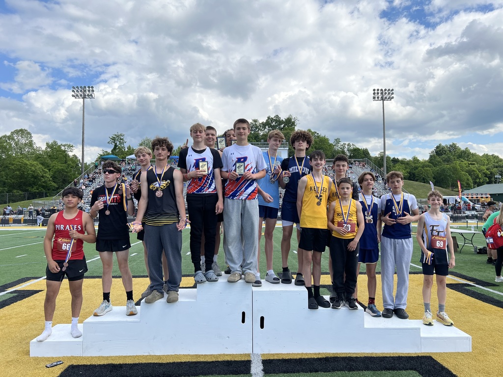 Students at the top of the podium