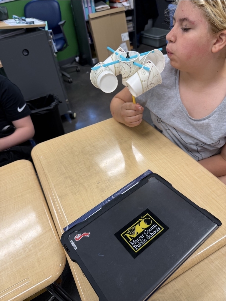 5th grade made anemometers to measure wind speed! They were also visited by Sheldon the turtle!
