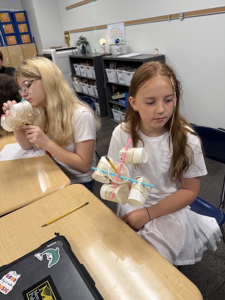 5th grade made anemometers to measure wind speed! They were also visited by Sheldon the turtle!