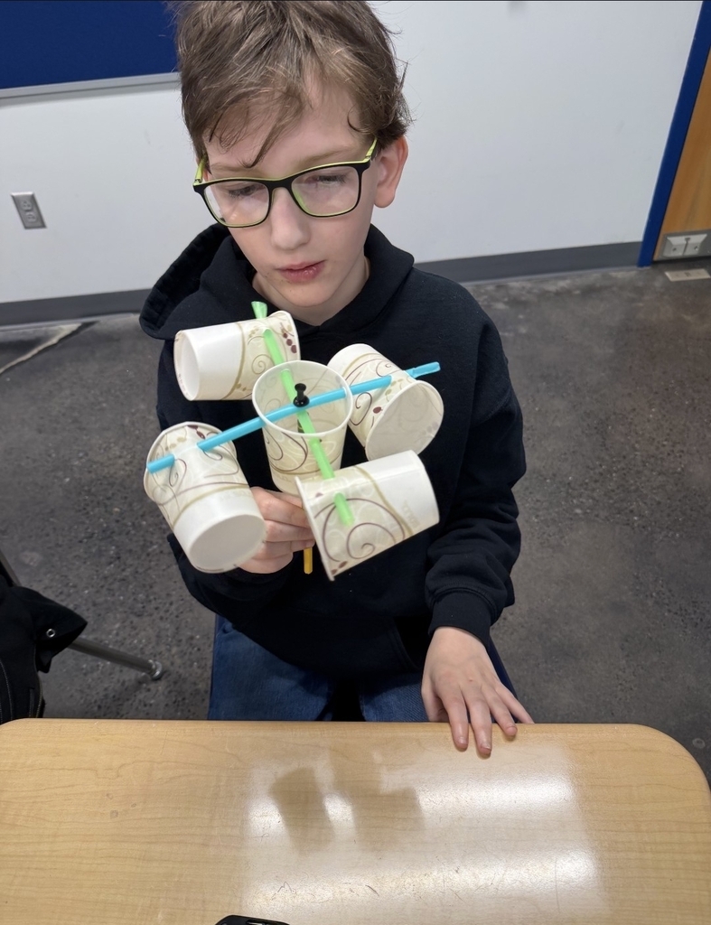5th grade made anemometers to measure wind speed! They were also visited by Sheldon the turtle!