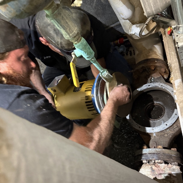 MCPS Maintenance Dept. working on MHS’s air conditioning