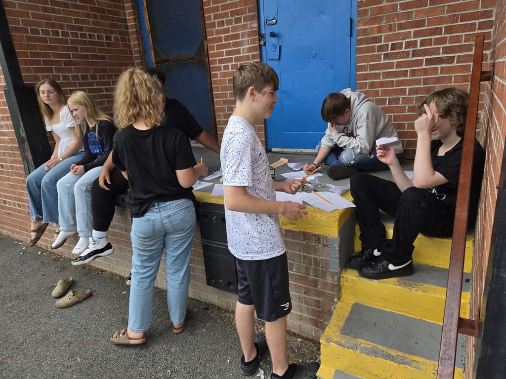 Students working