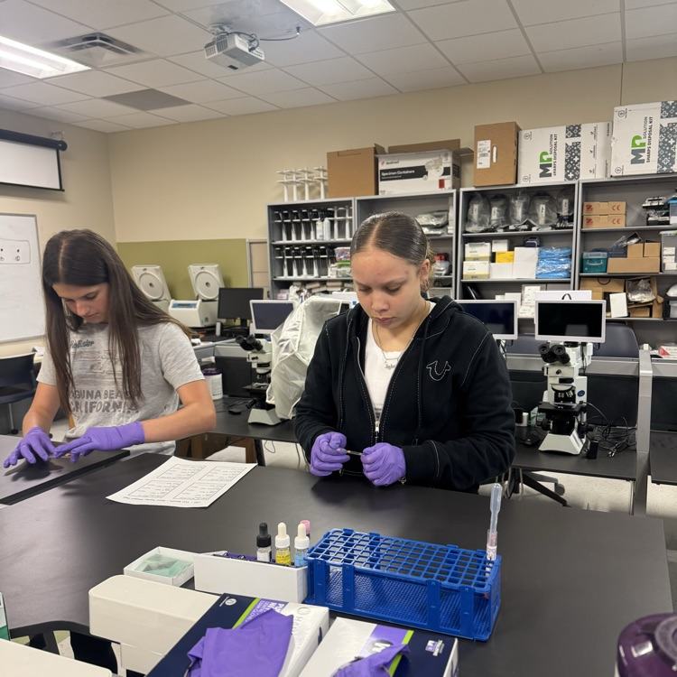 Students visiting New River Community College for the healthcare field