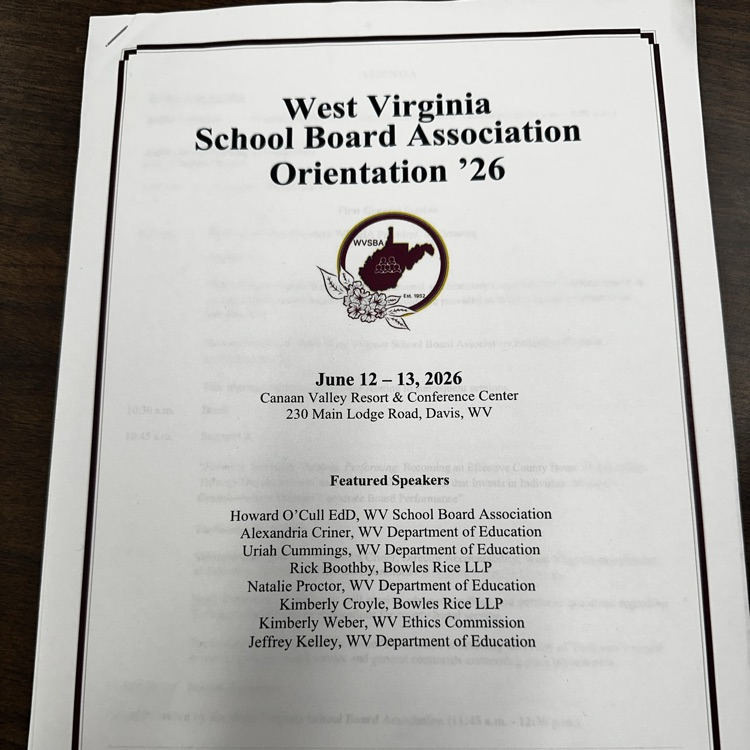 WV School Board Association agenda
