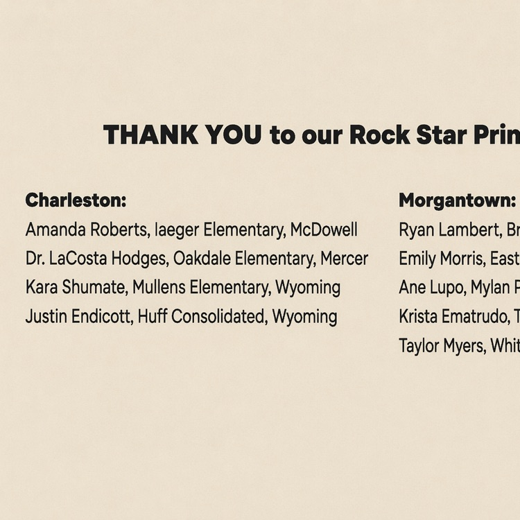 rock star principal list 