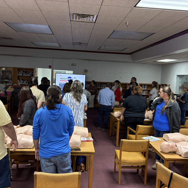 staff being trained in CPR