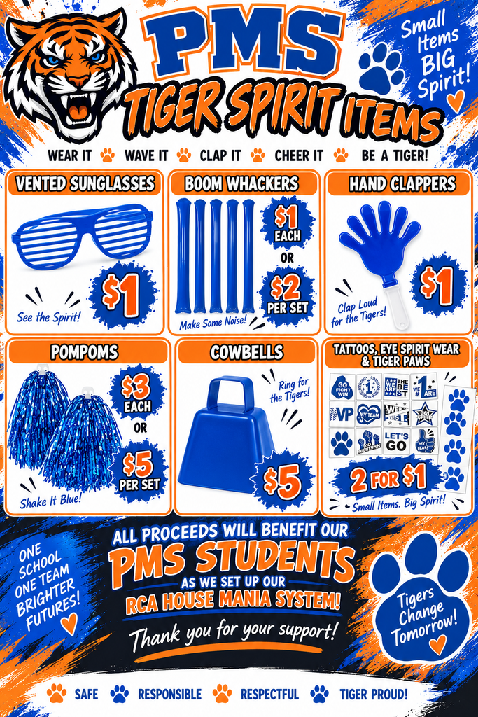 Tiger Spirit Items 2/$1 up to $5 each!