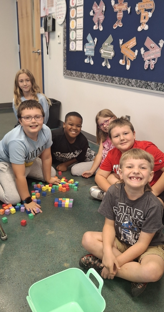 Third graders are putting in the work to be multiplication masters! Building arrays to match multiplication equations brought smiles to these kids' faces today (plus they had a special guest drop by to teach a mini-math lesson as well!)