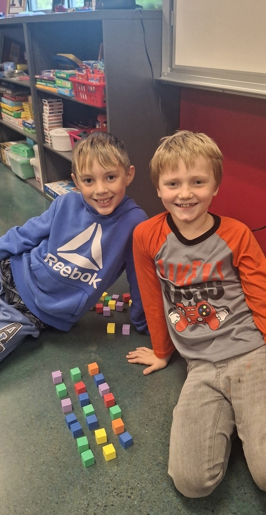 Third graders are putting in the work to be multiplication masters! Building arrays to match multiplication equations brought smiles to these kids' faces today (plus they had a special guest drop by to teach a mini-math lesson as well!)