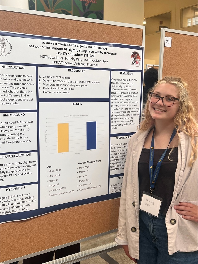 Person stands in front of poster with text, graphs, and images. Person wears glasses, lanyard, jacket, and jeans.