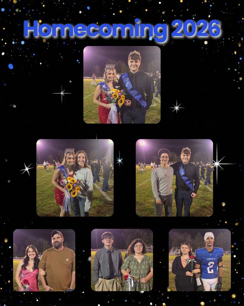 A collage of photos with "Homecoming 2026" at the top, showing four groups of people dressed in Homecoming attire.