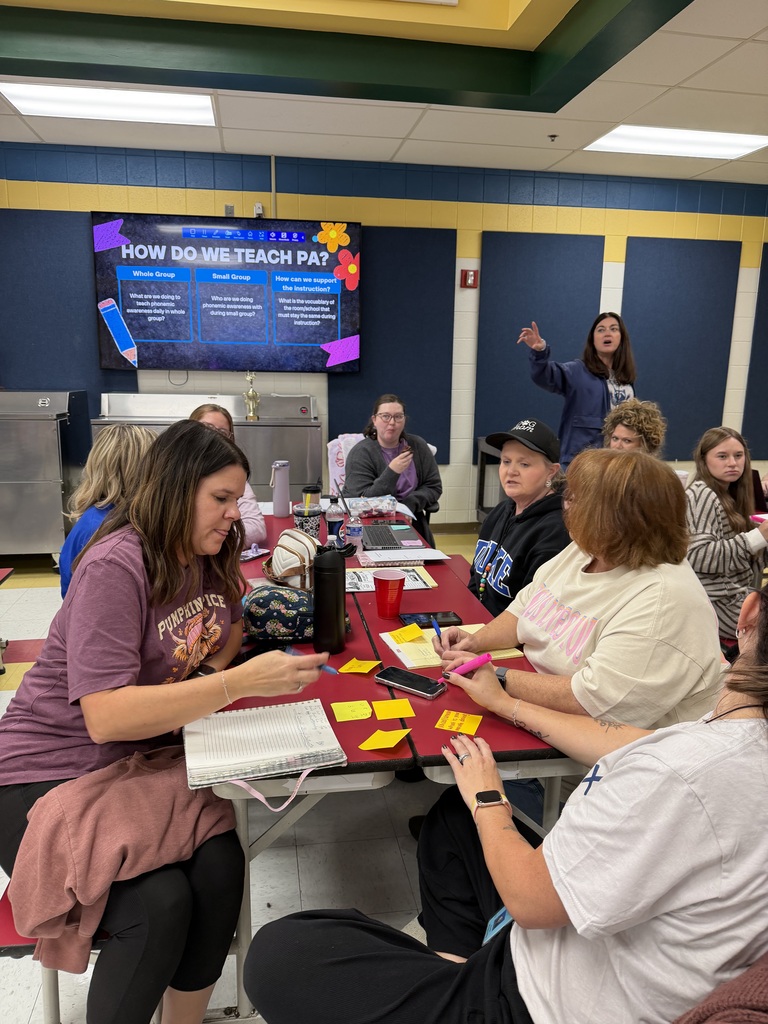 K/1 and ECCAT Professional Development at Princeton Primary School - teachers at tables collaborating