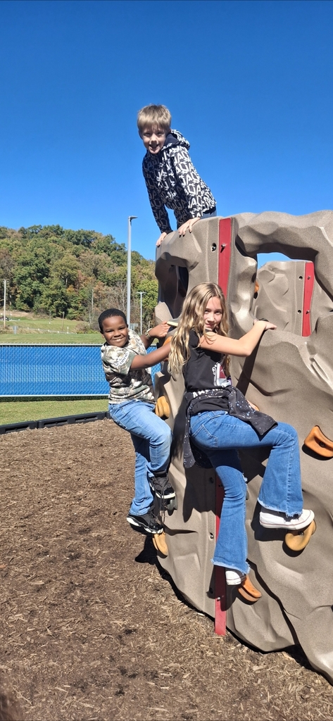 Fun in the sun! Third graders are loving this warm October weather!