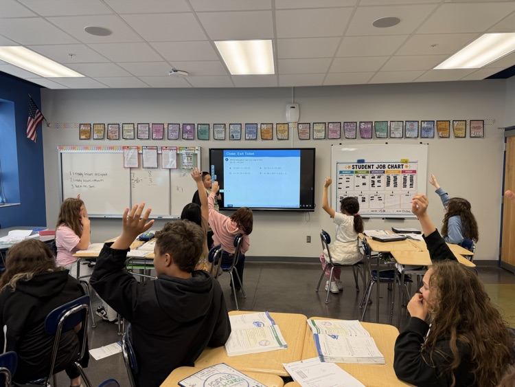 5th grade went from students to teachers today!  With our new audio enhancement student microphones, they took over teaching the math lesson. 🎤