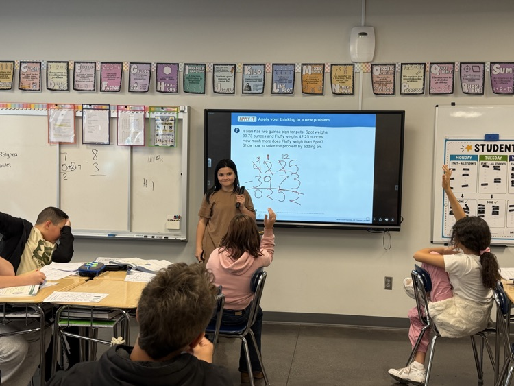 5th grade went from students to teachers today!  With our new audio enhancement student microphones, they took over teaching the math lesson. 🎤