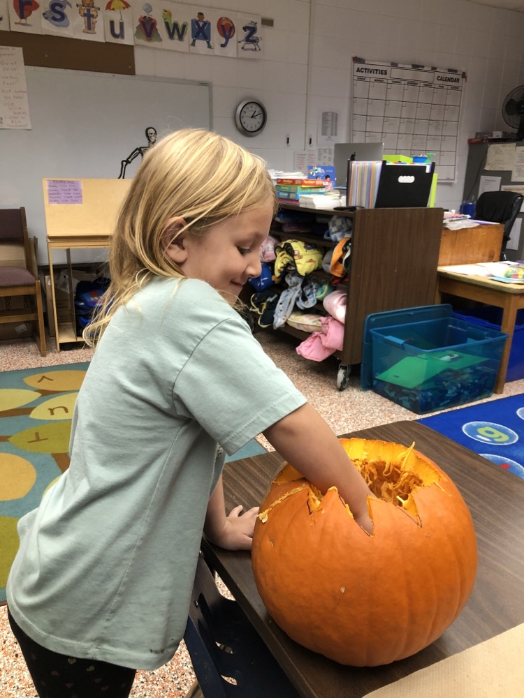 Carving pumpkins