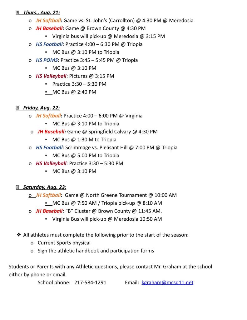 Sports brief