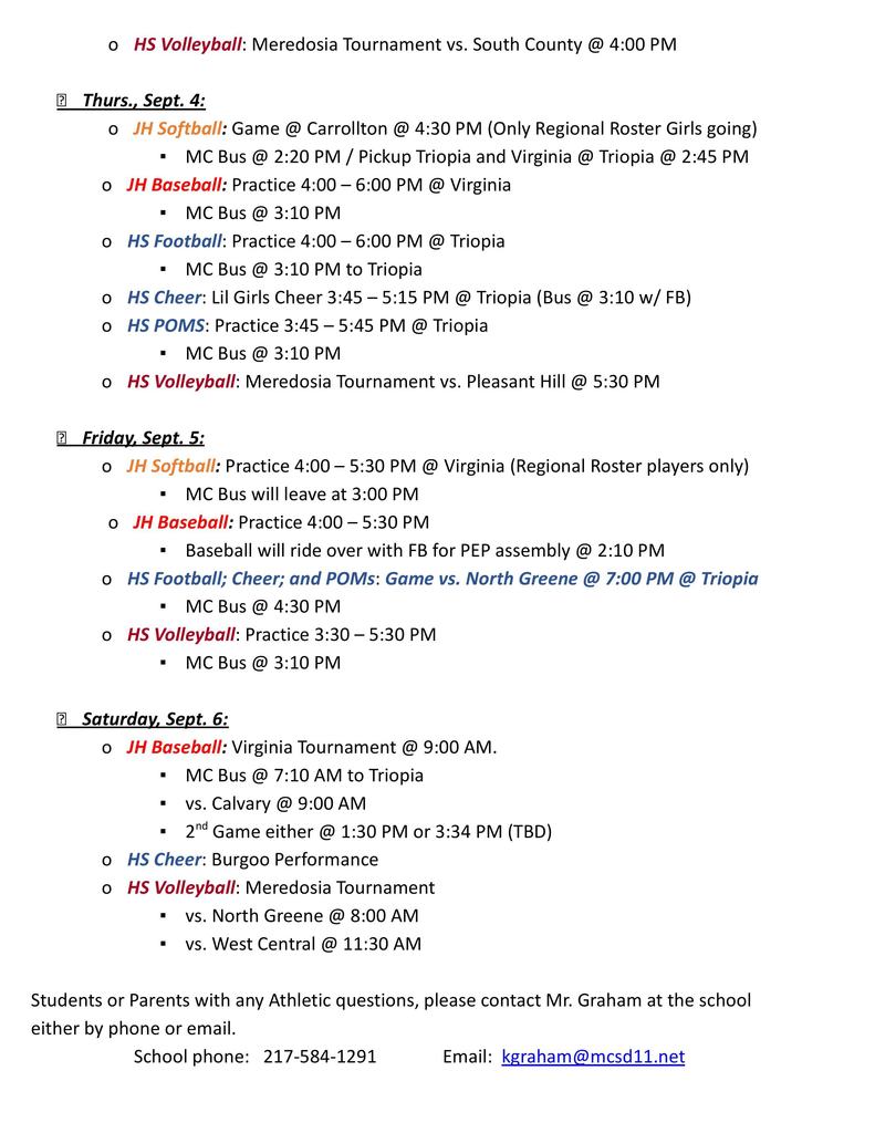Sports brief