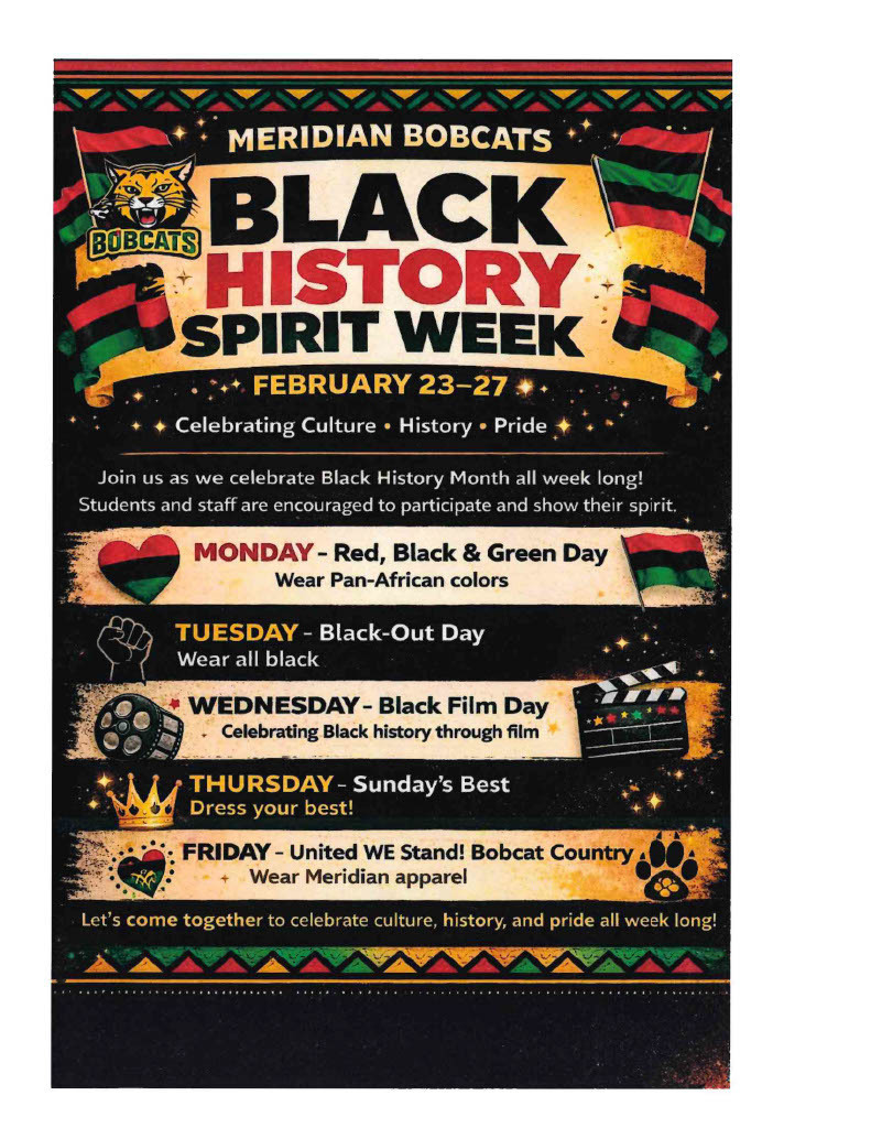 Meridian Black History Spirit Week