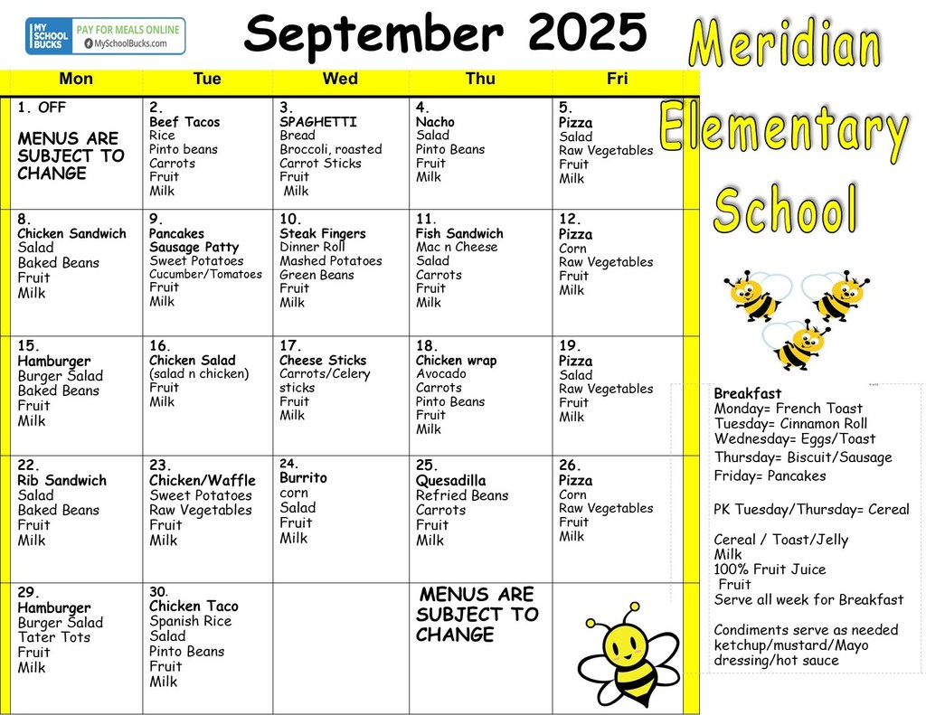 September Menu El