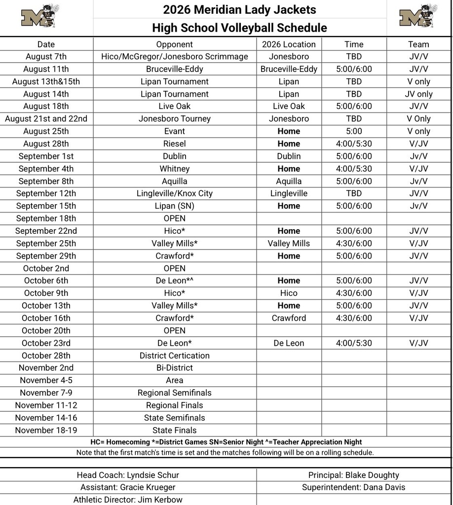 HS Schedule