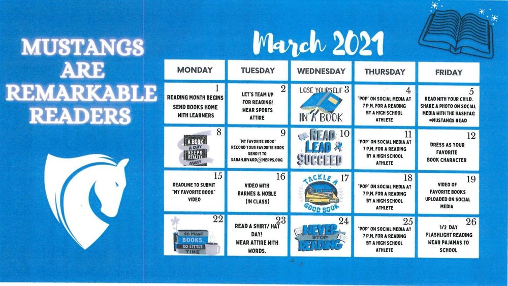 Reading Month Calendar