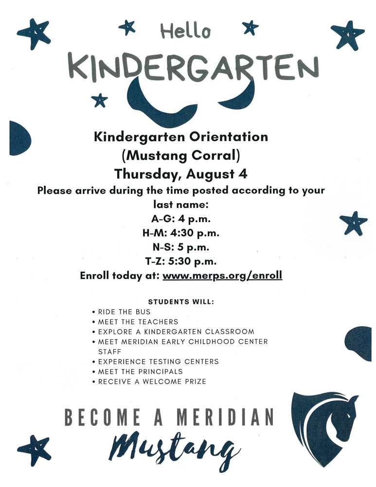 Kindergarten Orientation