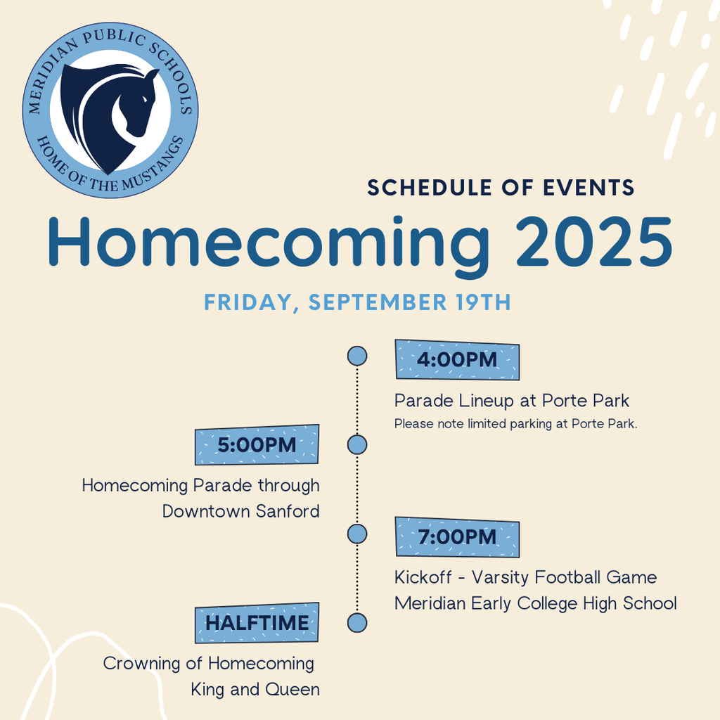 Homecoming Friday Schedule of Events