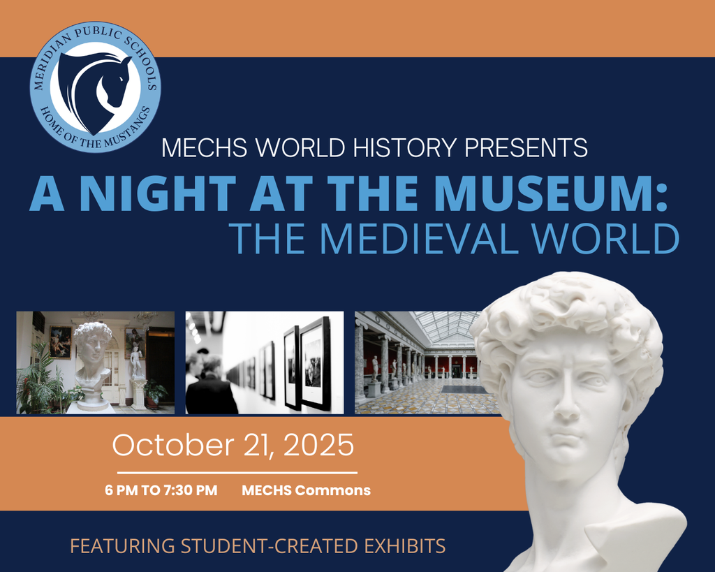 Invitation to "A Night at the Museum" event at MECHS, Oct 21st from 6pm to 7:30pm.