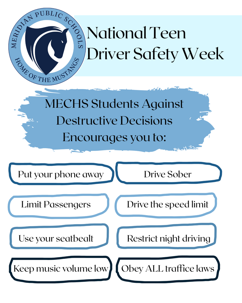 MECHS SADD National Teen Driver Safety Week 2025