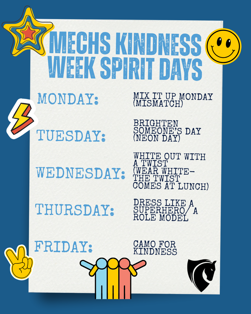 MECHS Kindness Week Schedule