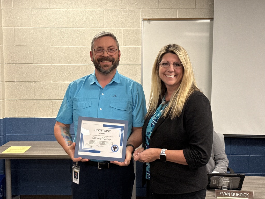 Stephen Grubaugh - MERPS Board of Education President and Mindy Harry - MJHS Mathematics Teacher