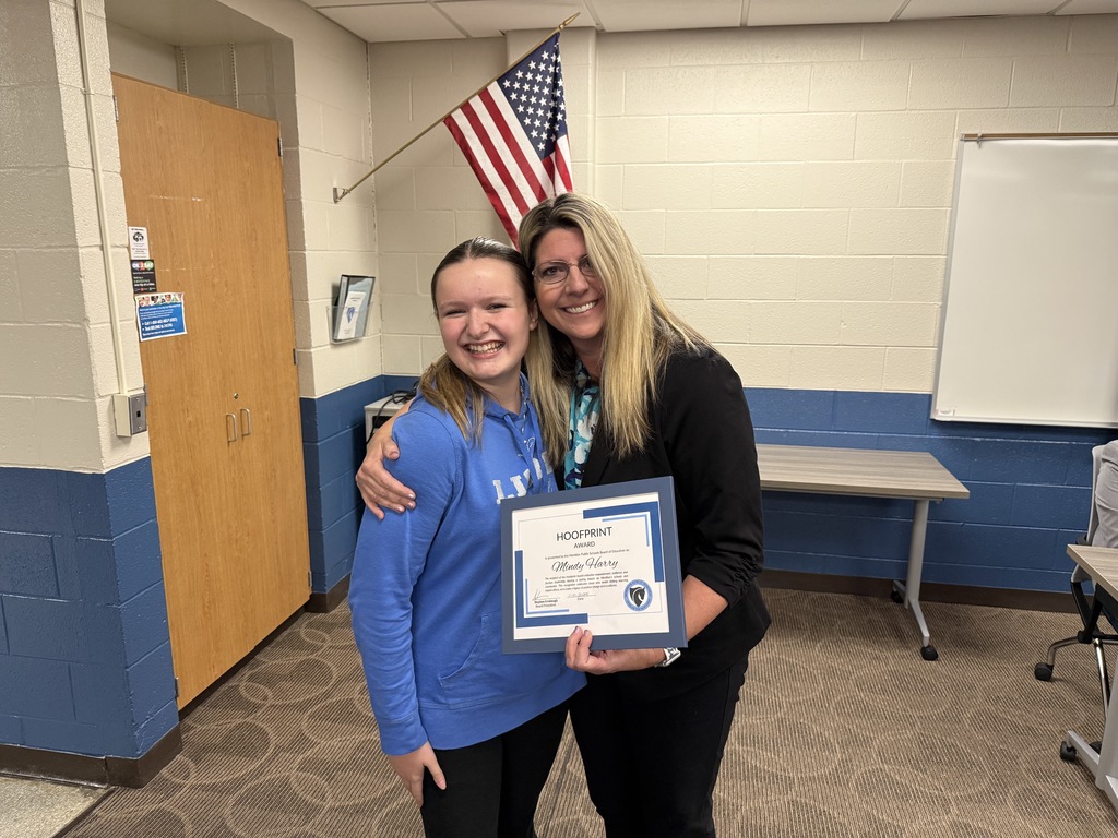 Layne Gensel, Hoofprint Award Nominator and Mindy Harry - MJHS Mathematics Teacher