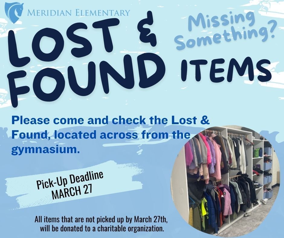Lost and Found Items at Meridian Elementary