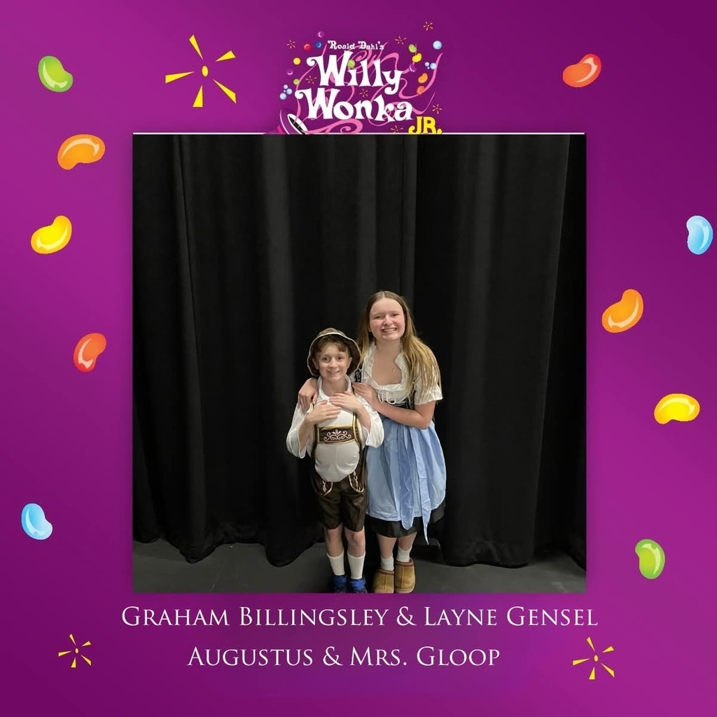 Graham Billingsley as Augustus Gloop and Layne Gensel as Mrs. Gloop