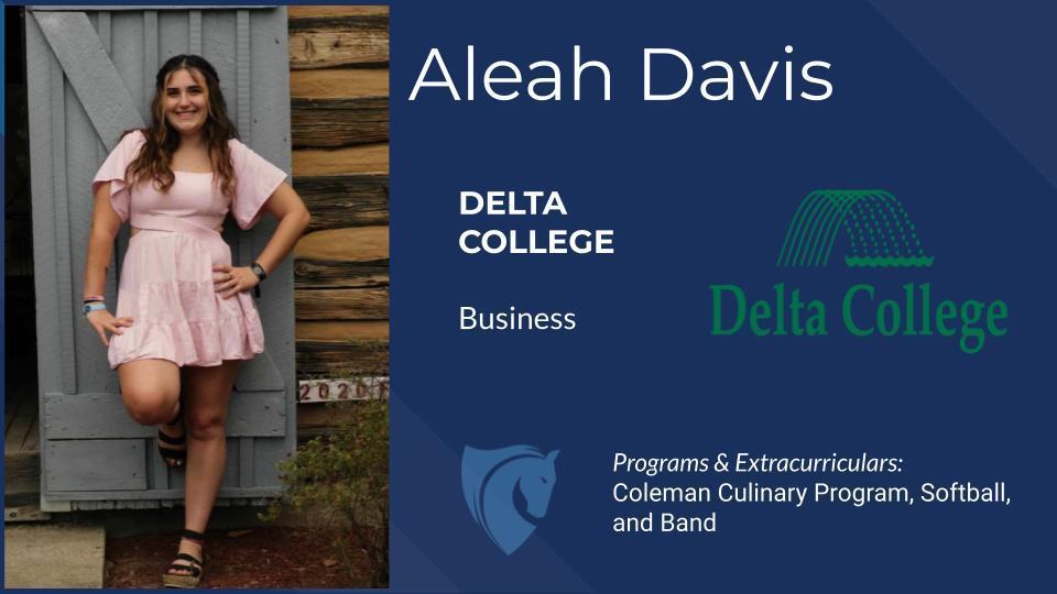 Aleah Davis, Delta College, Business