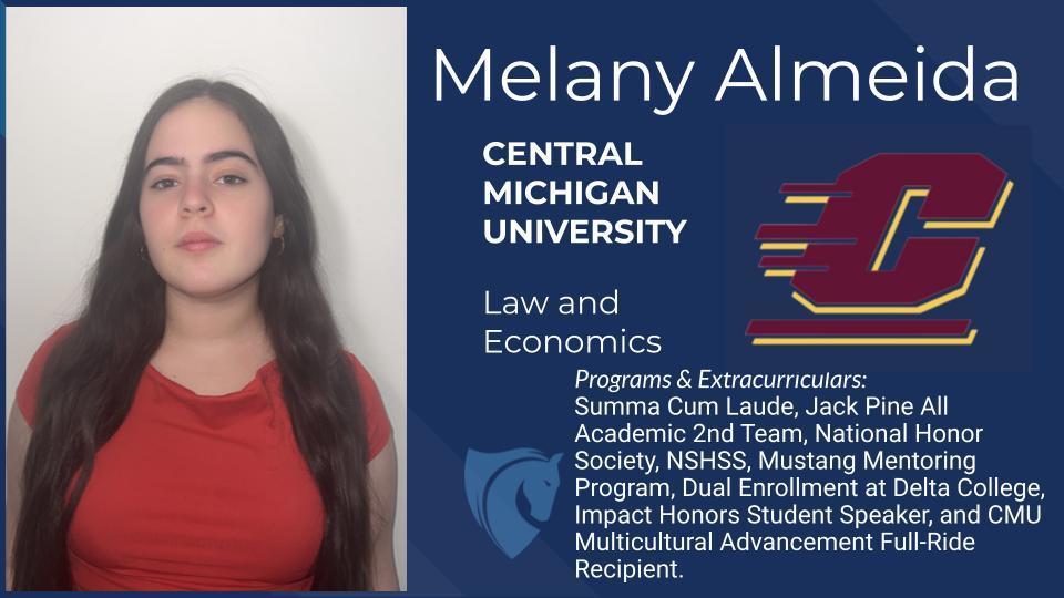 Melany Almeida, Central Michigan University, Law and Economics, MANY programs and extracurriculars! 