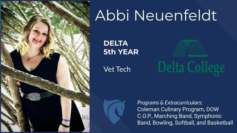 Abbi Neuenfeldt, Vet Tech, Delta College, Programs