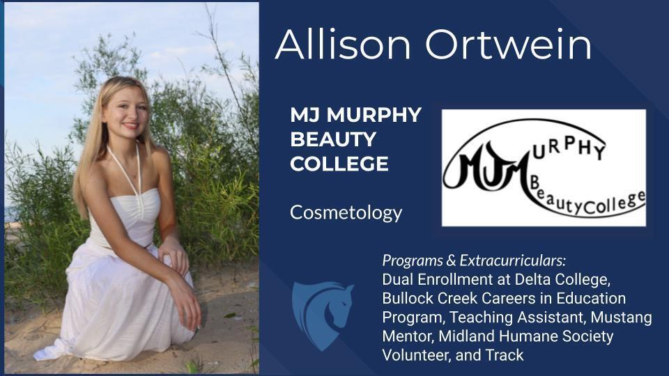 Allison Ortwein, M J Murphy Beauty College, Cosmetology, Etc. 
