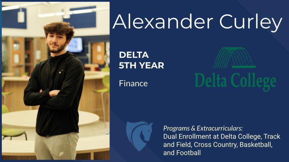 Alex Curley, Delta College, Finance, Etc. 
