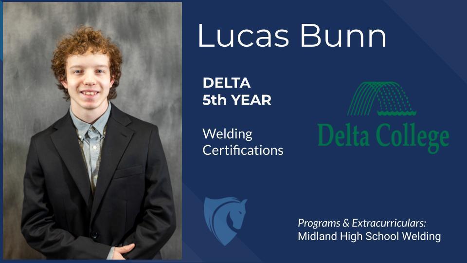Lucas Bunn, Delta College, Welding, etc. 
