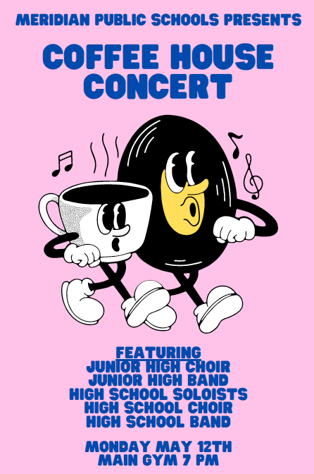 Coffee House Concert.  Monday,  May 12th at 7pm  