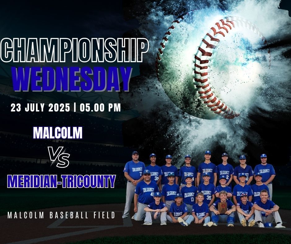 Championship  Game Tomorrow in Malcom at 5:00 PM